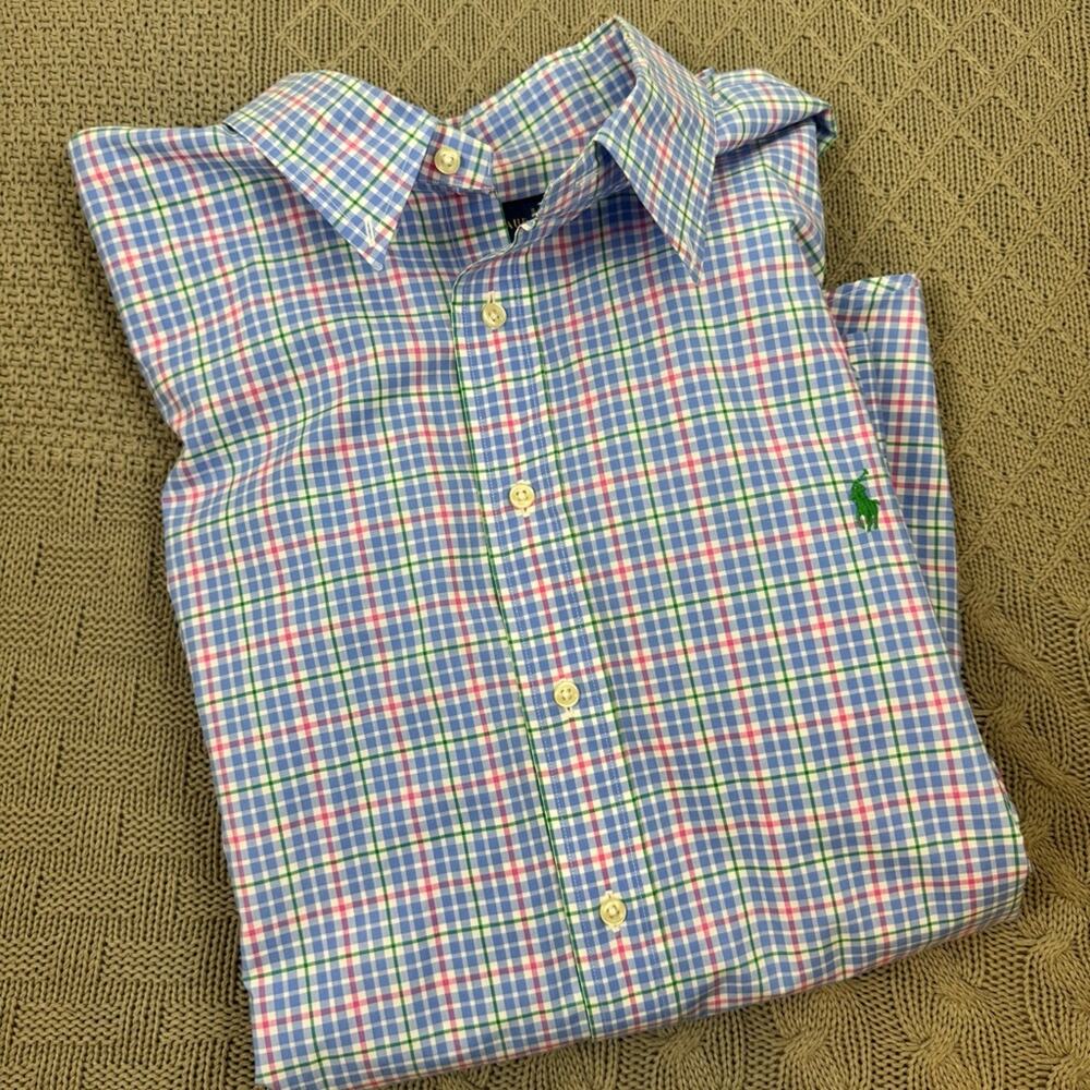 Ralph Lauren Multicolor Plaid Button Down Shirt 2XB